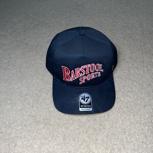 Barstool Sports Navy and Red Cap by '47